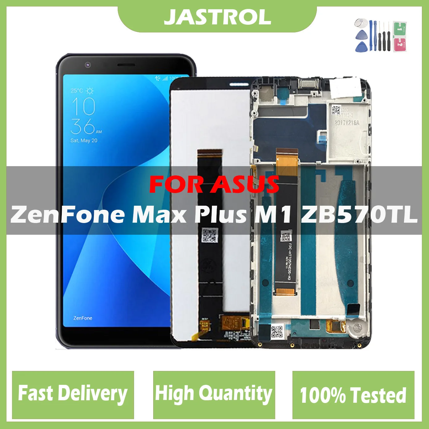 

Original For ASUS ZenFone Max Plus M1 ZB570TL X018DC X018D LCD Display Touch Screen Digitizer Sensor Glass Assembly with Frame