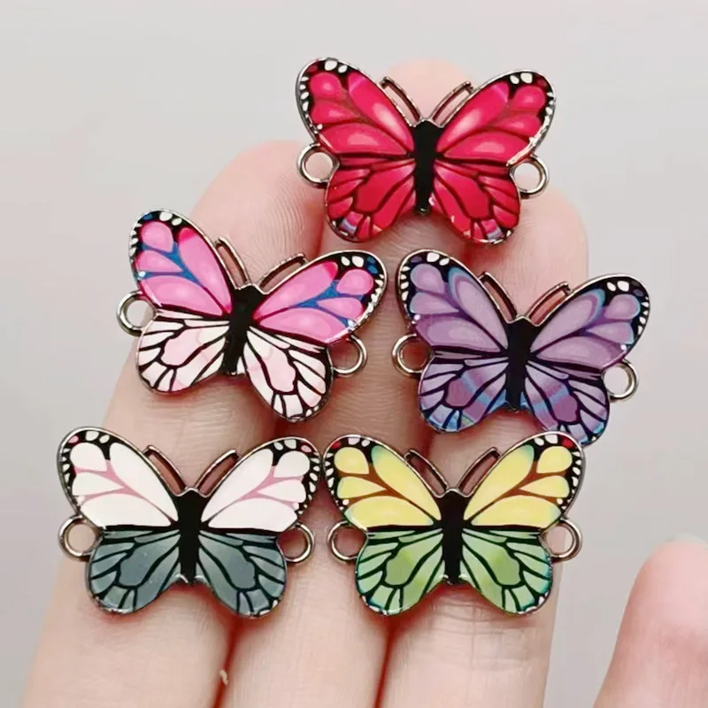 10pcs Mixed Color Enamel Drop Oil Cute Butterfly Charms Connector For Women Girls DIY Jewelry Making Bracelet Accessory 26*18mm
10pcs Mixed Color Enamel Drop Oil Cute Butterfly Charms Connector For Women Girls DIY Jewelry Making Bracelet Accessory 26*18mm