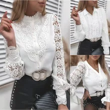 Women Sexy Lace Patchwork Hollow Out Shirt Blouses Long Sleeve Crew Neck Mesh Design Top 2022 New Spring White Vintage Blouses F
Women Sexy Lace Patchwork Hollow Out Shirt Blouses Long Sleeve Crew Neck Mesh Design Top 2022 New Spring White Vintage Blouses F