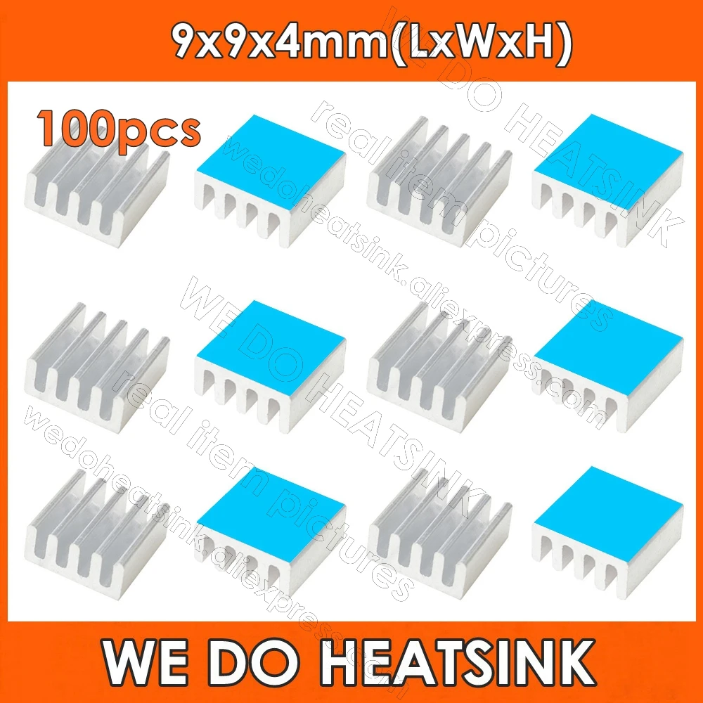 Мы делаем радиаторы 100 шт. 9x9x4 мм маленький серебристый алюминиевый радиатор Охлаждающий радиатор с термоклейкой двусторонней лентой
Мы делаем радиаторы 100 шт. 9x9x4 мм маленький серебристый алюминиевый радиатор Охлаждающий радиатор с термоклейкой двусторонней лентой