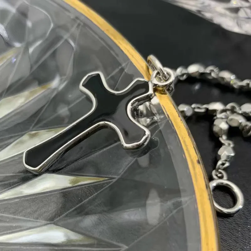 

Новый Кулон BOCAI из стерлингового серебра S925 пробы в стиле милой черной Академии с крестом