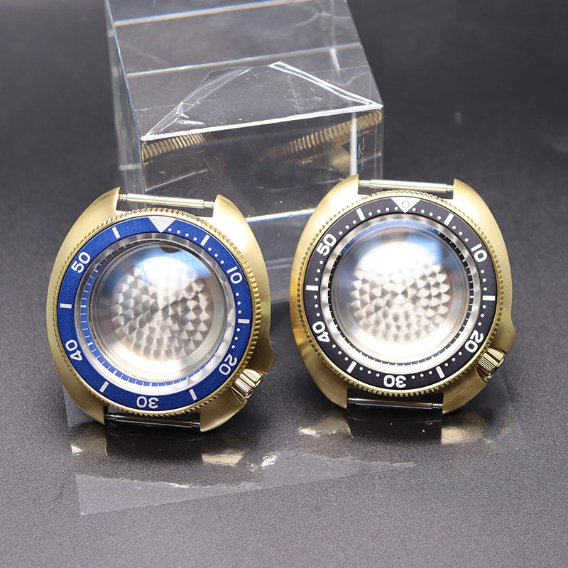 

44mm Gold Case Mod SKX 6105 Men's Watches Sapphire Crystal Glass For Seiko NH34 NH35 NH36/38 SKX007 SKX013 Movement 28.5mm Dial