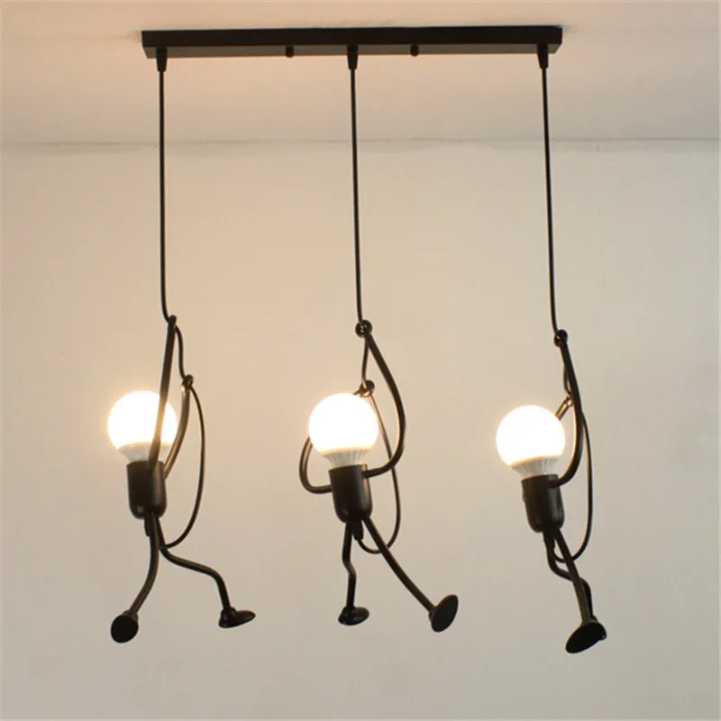 

Nordic Restaurant Chandelier Simple Modern Living Room Bedroom Bedside Lamp Shop Bar Creative Iron Personality Small Droplight