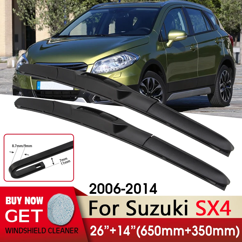 Car Wiper RHD & LHD Front Wiper Blades 26"+14" For Suzuki SX4 2006 - 2014 Fit U Hook Arm Windshield Windscreen Front Window
Car Wiper RHD & LHD Front Wiper Blades 26"+14" For Suzuki SX4 2006 - 2014 Fit U Hook Arm Windshield Windscreen Front Window