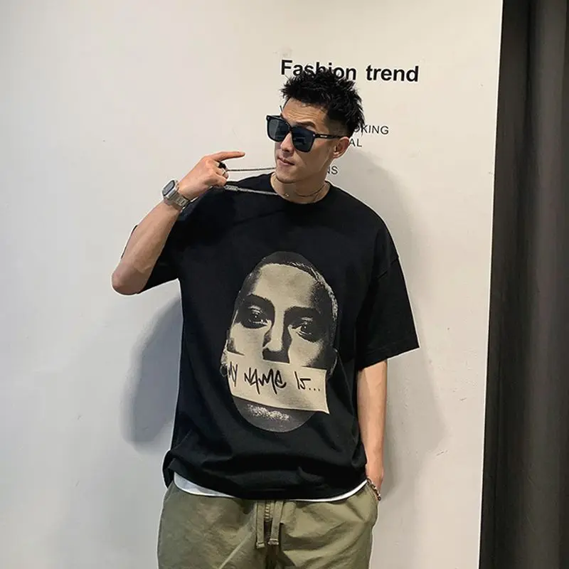 Korean men's handsome hip hop short-sleeved T-shirt men's summer loose five-quarter sleeve T-shirt ins trend men clothing tops
Korean men's handsome hip hop short-sleeved T-shirt men's summer loose five-quarter sleeve T-shirt ins trend men clothing tops