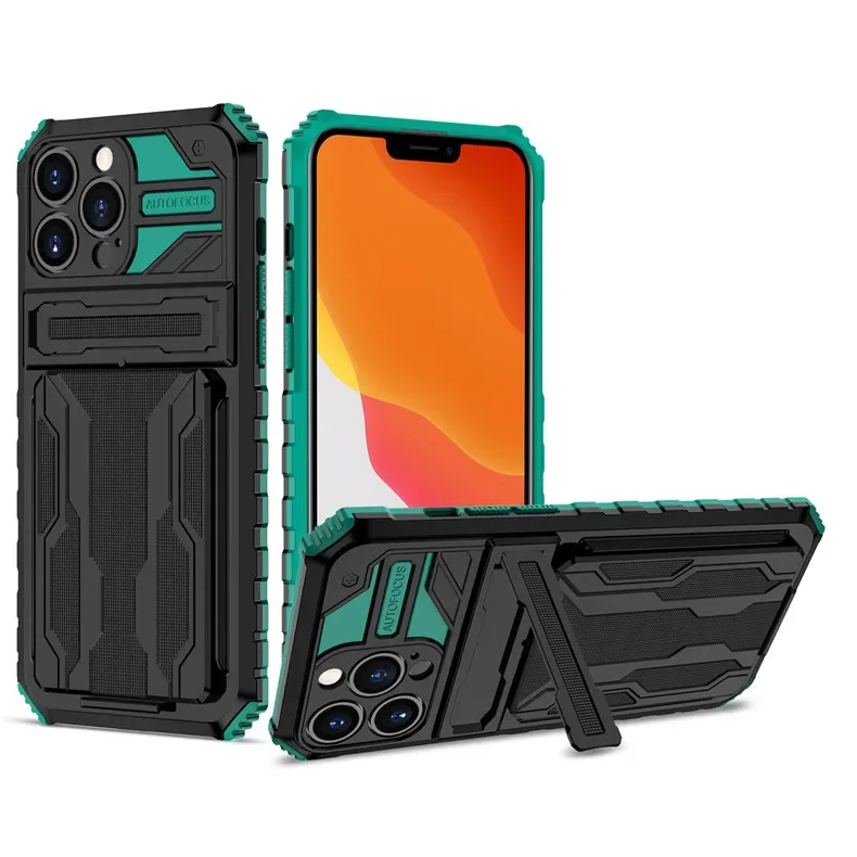 Titan Guard Shockproof Wallet Case with Slide Card Holder & Kickstand | Rugged Armor iPhone Case Titan Guard Shockproof Wallet Case with Slide Card Holder & Kickstand | Rugged Armor iPhone Case
