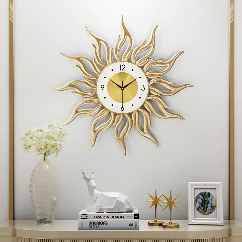 American Style Wall Clock Light Luxury Office Luxury Nordic Art Wall Clock Modern Design Living Room reloj de pared Home Decor 
American Style Wall Clock Light Luxury Office Luxury Nordic Art Wall Clock Modern Design Living Room reloj de pared Home Decor