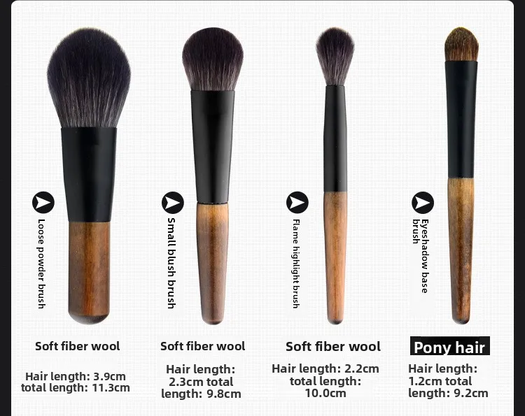 8 Pcs Mini Soft Wooden Makeup Brush Set - Powder,Stippling,Eyeshadow,Blush,Highlighter,Contour,Blending Brushes 41 S396937fdc73344fa94cf71bb93aec72b8