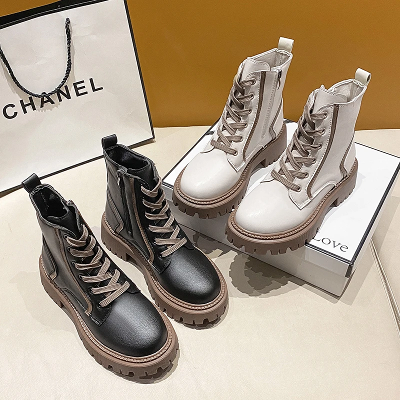 Brand Women's Shoes Leather Booties Round Toe Winter Footwear Lace Up Flat Heel Fashion Rock Ankle Med 2023 Padded Rubber Large
Brand Women's Shoes Leather Booties Round Toe Winter Footwear Lace Up Flat Heel Fashion Rock Ankle Med 2023 Padded Rubber Large