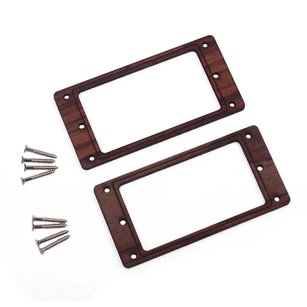 

Electric Guitar Rosewood Double Coil Guitar Pickup Accessories Pickup Ring Humbucker Frame Mounting Ring With Screws GB305L