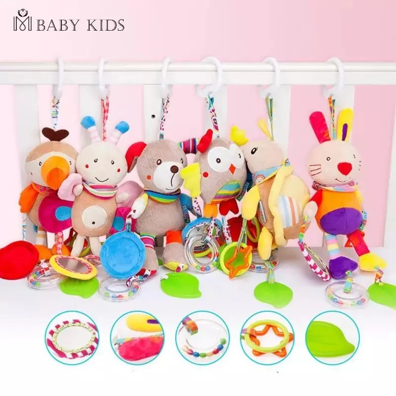 Newborn Baby Plush Stroller Toys Baby Rattles Mobiles Cartoon Animal Hanging Bell Educational Baby Toys 0-12 Months Speelgoed
Newborn Baby Plush Stroller Toys Baby Rattles Mobiles Cartoon Animal Hanging Bell Educational Baby Toys 0-12 Months Speelgoed