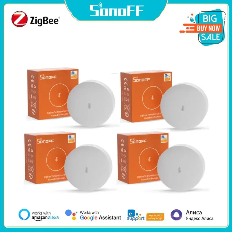 Датчик температуры и влажности SONOFF Zigbee, высокоточный монитор для умного дома через eWeLink, работает с Alexa Google
Датчик температуры и влажности SONOFF Zigbee, высокоточный монитор для умного дома через eWeLink, работает с Alexa Google