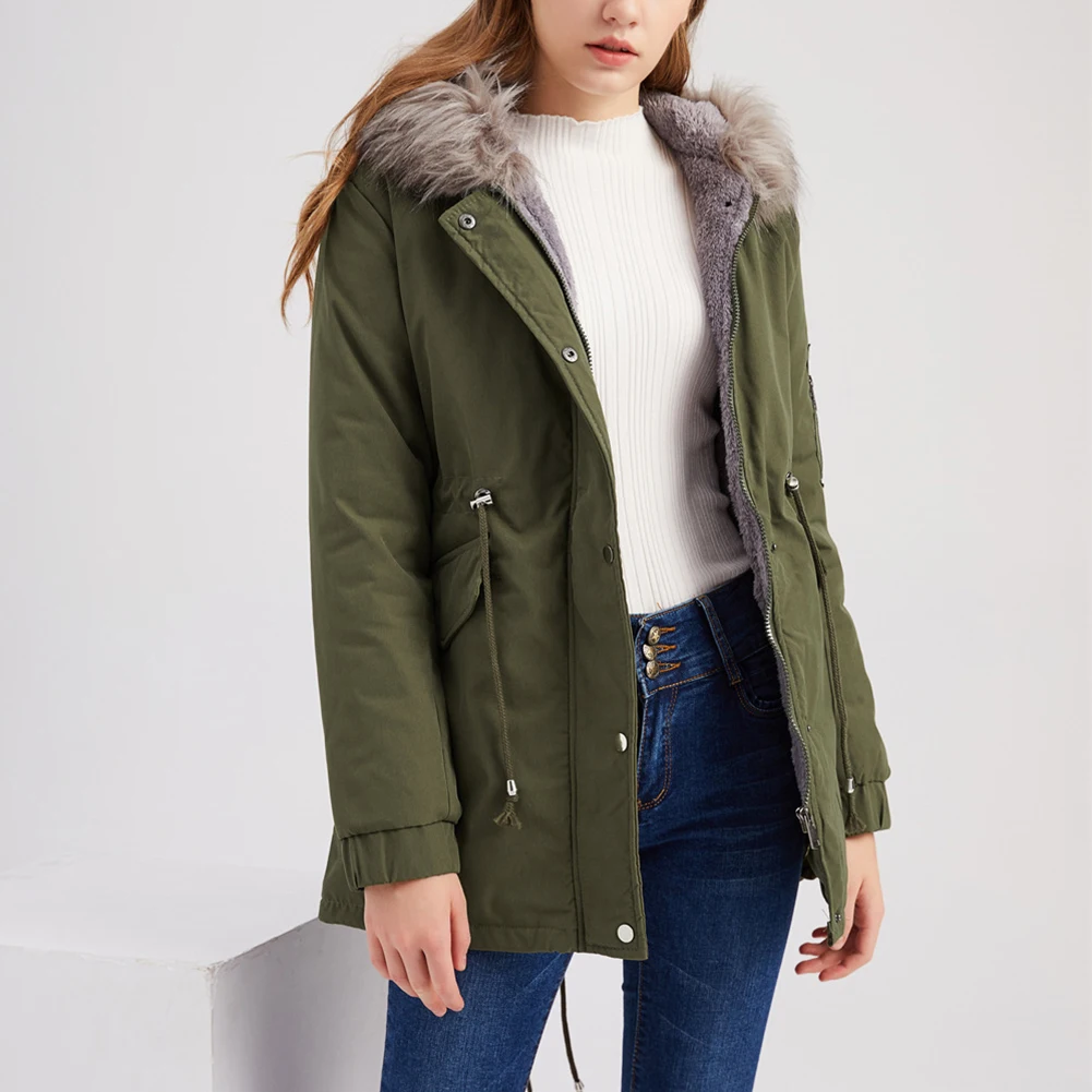 High Quality Women's Quilted Parka Coat Fur Collar Hooded Ladies Thick Winter Warm Coats Jacket Outwear Overcoat Clothing
High Quality Women's Quilted Parka Coat Fur Collar Hooded Ladies Thick Winter Warm Coats Jacket Outwear Overcoat Clothing