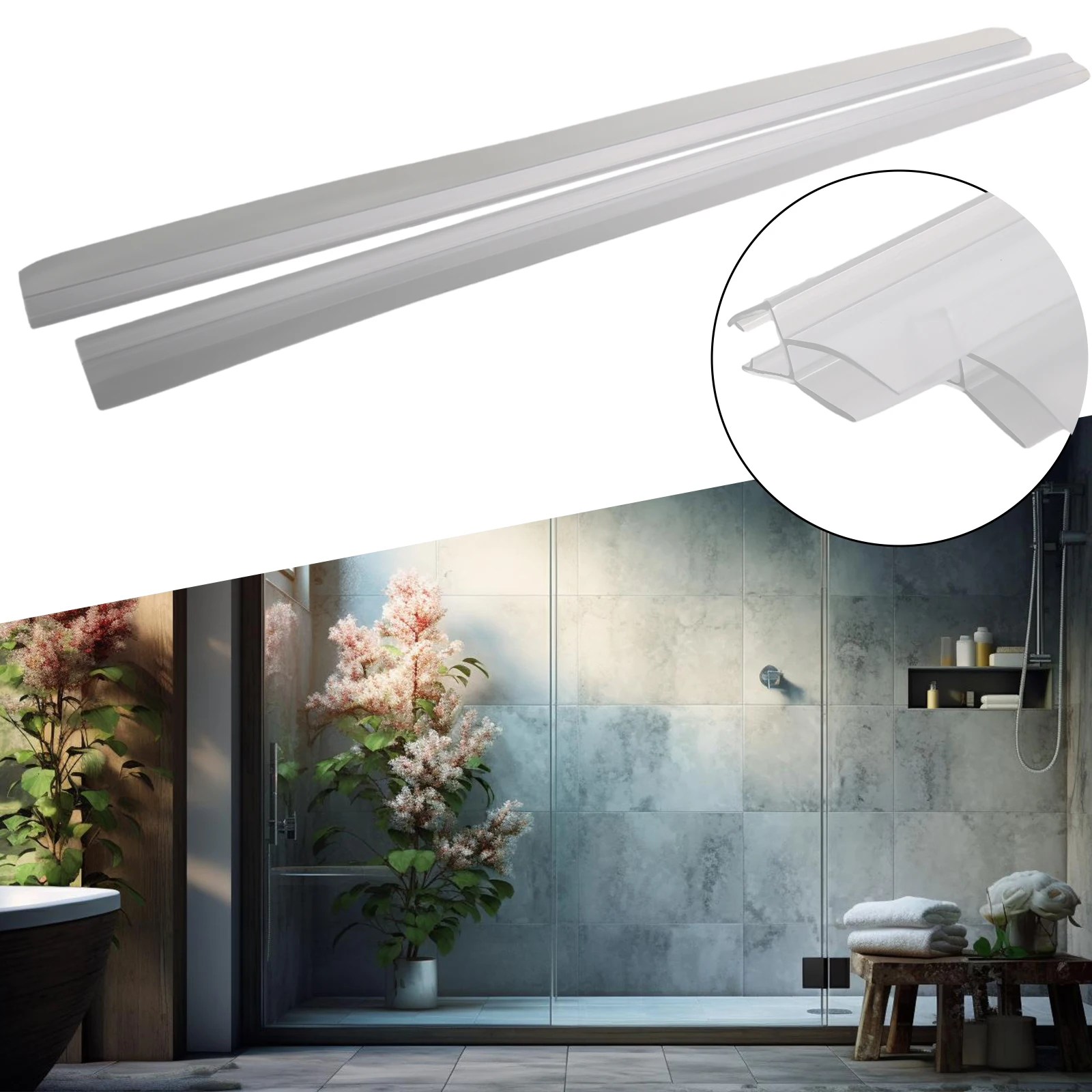 New 2pcs Replacement Seal Shower Shower Door Seal Water Deflector Glass Fixture Accessories Household Bathroom
New 2pcs Replacement Seal Shower Shower Door Seal Water Deflector Glass Fixture Accessories Household Bathroom