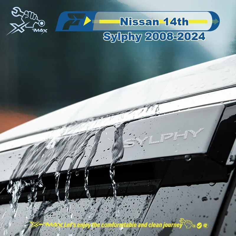 

Дефлекторы воздуха для Nissan 14т 'h Sylphy 2008-2024, защита от дождя, набор аксессуаров, дым, оконный дефлектор, ветровое вентиляционное отверстие