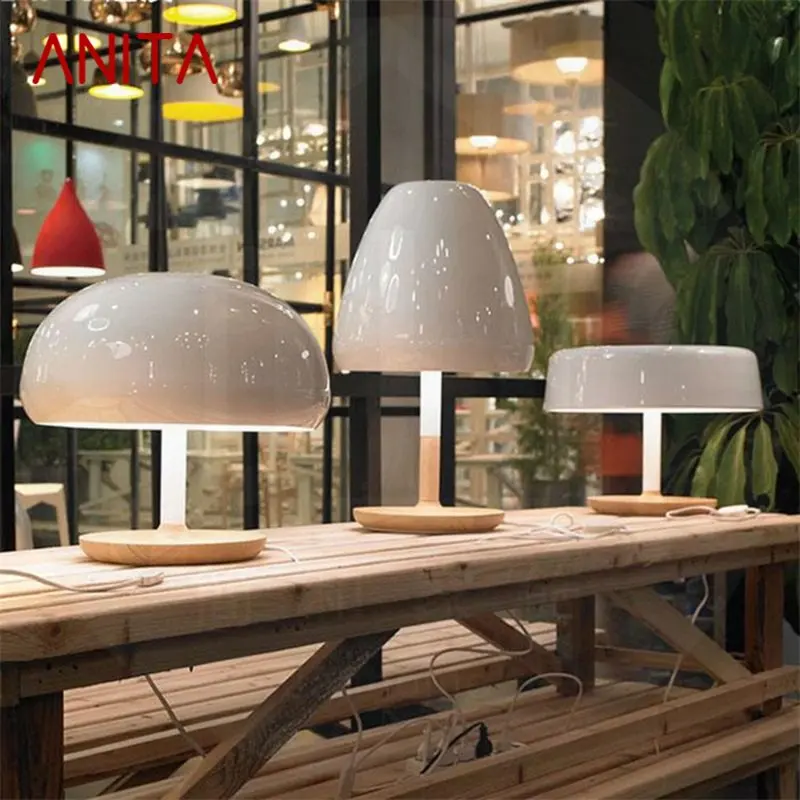 ANITA Creative Table Lamps Contemporary White LED Mushroom Desk Light for Home Bedside Decoration 
ANITA Creative Table Lamps Contemporary White LED Mushroom Desk Light for Home Bedside Decoration