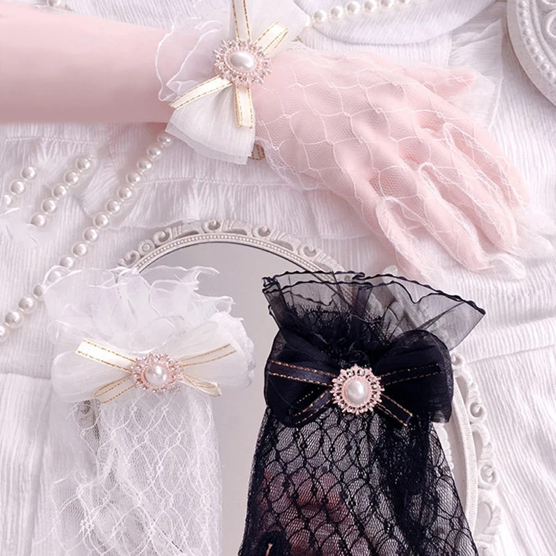 Handmade Lolita Lace Gloves Black White Mesh Bow Flower Lace Gloves Women Girls Cosaplay Costume Accessories Gloves & Mittens 
Handmade Lolita Lace Gloves Black White Mesh Bow Flower Lace Gloves Women Girls Cosaplay Costume Accessories Gloves & Mittens