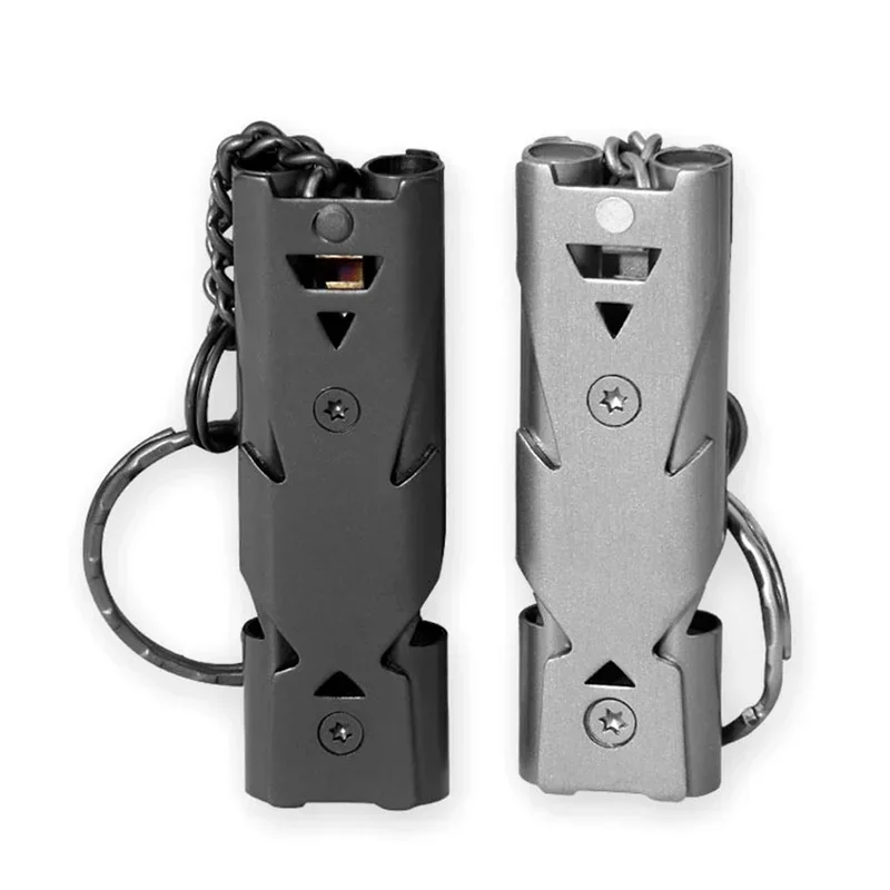 Outdoor Camping Survival Whistle High Decibel Double Tube Whistle Stainless Steel Keychain Emergency Multi-function Too
Outdoor Camping Survival Whistle High Decibel Double Tube Whistle Stainless Steel Keychain Emergency Multi-function Too