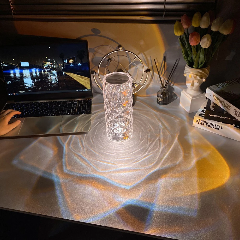 Mini Night Light Table Lamp USB LED Diamond Crystal Projection Touch Remote Control Bar Decoration Desk Bedroom Indoor Lighting
Mini Night Light Table Lamp USB LED Diamond Crystal Projection Touch Remote Control Bar Decoration Desk Bedroom Indoor Lighting