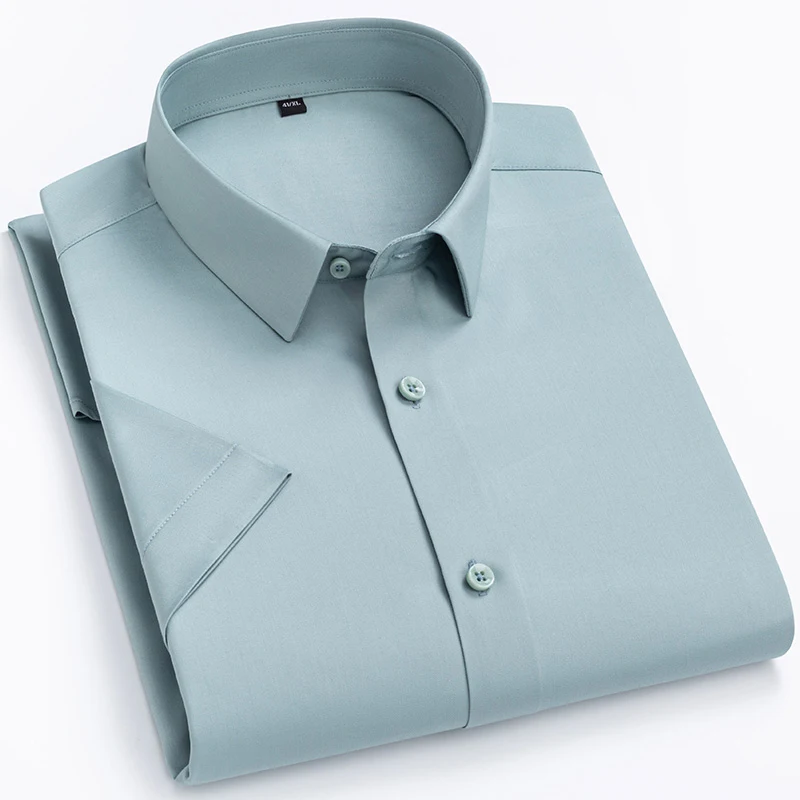 Bamboo Fiber Soft Cozy No Pockets Thin Solid Color Casual Business Formal Short-sleeved Shirt Men Slim Fit Non-iron Work Shirt
Bamboo Fiber Soft Cozy No Pockets Thin Solid Color Casual Business Formal Short-sleeved Shirt Men Slim Fit Non-iron Work Shirt