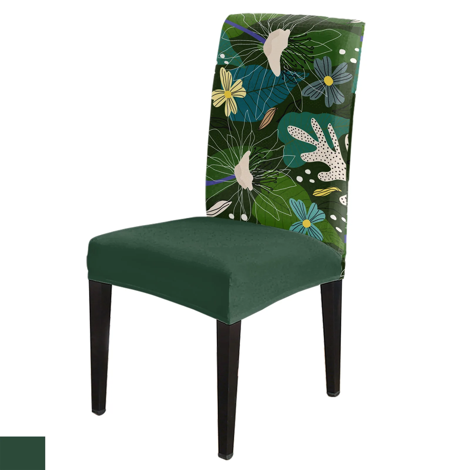 

Tropical Plant Flower Dining Chair Cover 4/6/8PCS Spandex Elastic Chair Slipcover Case for Wedding Hotel Banquet Dining Room