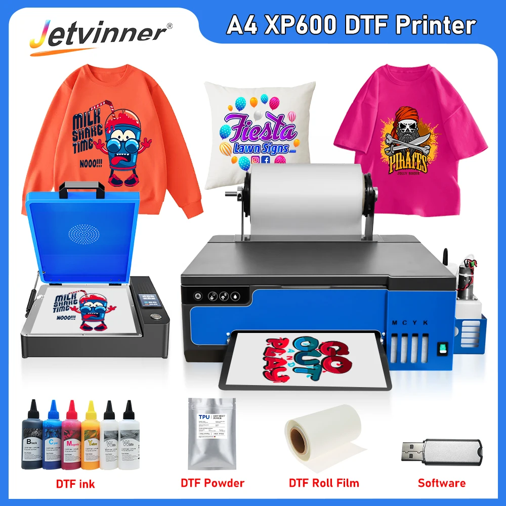 

A4 DTF Printer For Epson XP600 print head Directly to Film Transfer Printer A4 T shirt Printing Machine For all Fabric Print