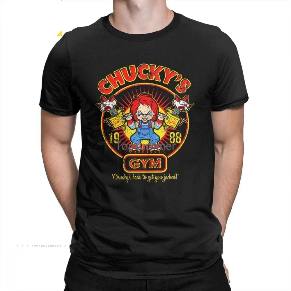 Man Seed Of Chucky Chucky'S Gym Good Guys T-Shirt Vintage O Neck Short Sleeves Clothes Cotton Tees Comfortable T Shirt
Man Seed Of Chucky Chucky'S Gym Good Guys T-Shirt Vintage O Neck Short Sleeves Clothes Cotton Tees Comfortable T Shirt