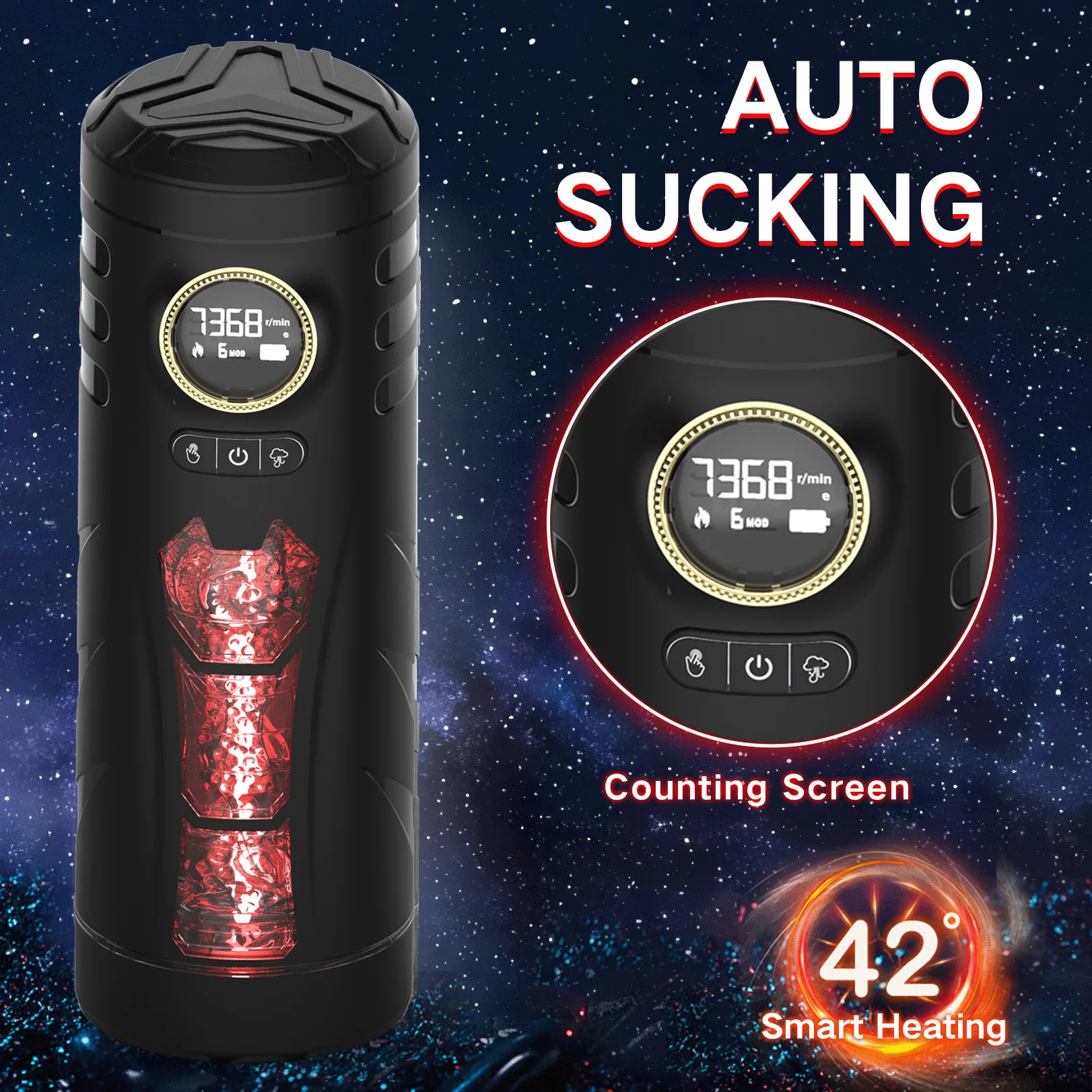 

Smart Heating Automatic Sucking RGB Male Masturbator Cup Vibrator Counting Experience Blowjob Vagina Masturbation Pussy Men