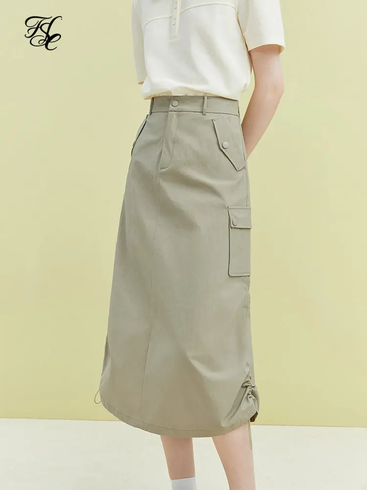 FSLE Women Mid Length High Waist Work Long Skirts 2023 Summer Side Drawstring Long Sheer Solid Skirt One Side Pocket Lady Skirt
FSLE Women Mid Length High Waist Work Long Skirts 2023 Summer Side Drawstring Long Sheer Solid Skirt One Side Pocket Lady Skirt