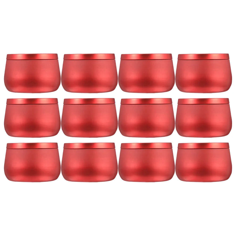 

12 Pcs Belly Storage Jar Travel Containers Metal Tea Cans Tinplate Boxes Round Sealed Canisters Crafts