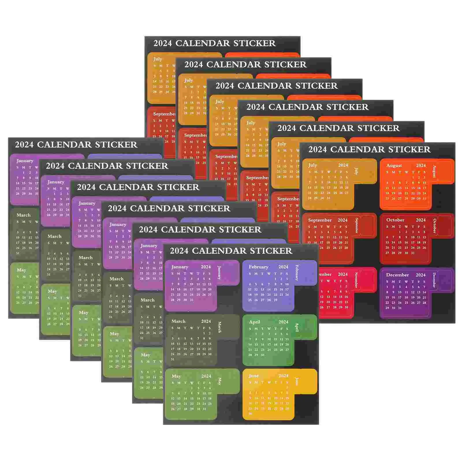 12 Sheets of Calendar Stickers 2024 Schedule Calendar Stickers Monthly Calendar Stickers Sticky Tabs 
12 Sheets of Calendar Stickers 2024 Schedule Calendar Stickers Monthly Calendar Stickers Sticky Tabs