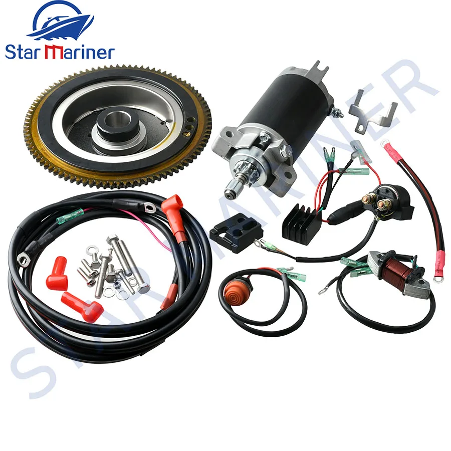 

Electric Start Kit For YAMAHA Outboard Motor T40 2 Stroke 40HP Starter Motor Set Electrical Start Conversion Kit Model 66T Boat