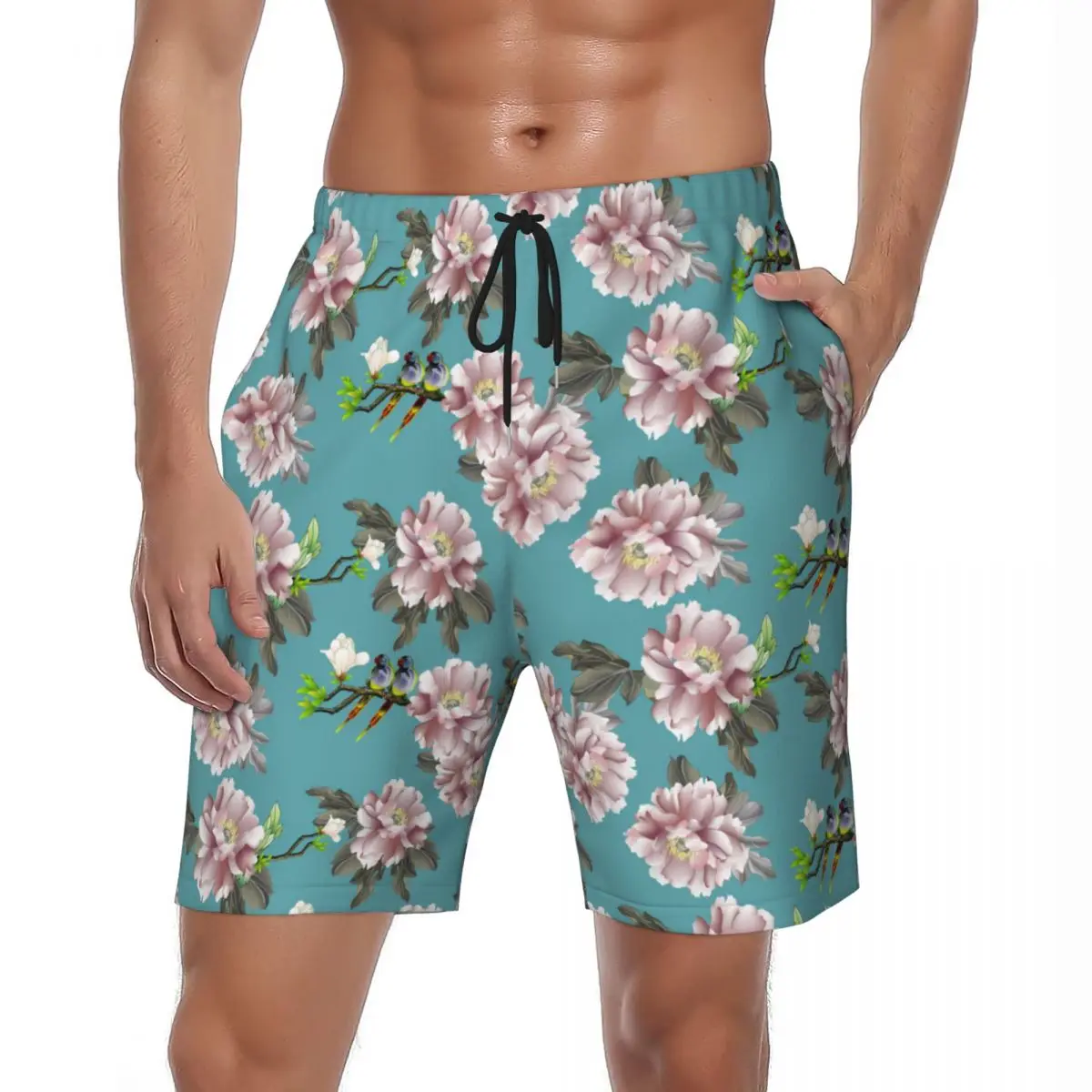 

Northeast Printing Board Shorts Summer Rural style Pin Surfing Board Short Pants Men Quick Dry Hawaii Plus Size Swimming Trunks