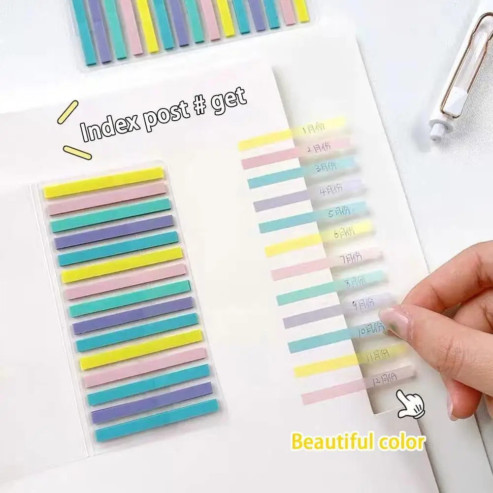 

300 Sheets Color Ultra Fine Memo Pad Posted Sticky Notepads Notes Bookmarks School Stationery Sticker Kawaii Paper V6E4