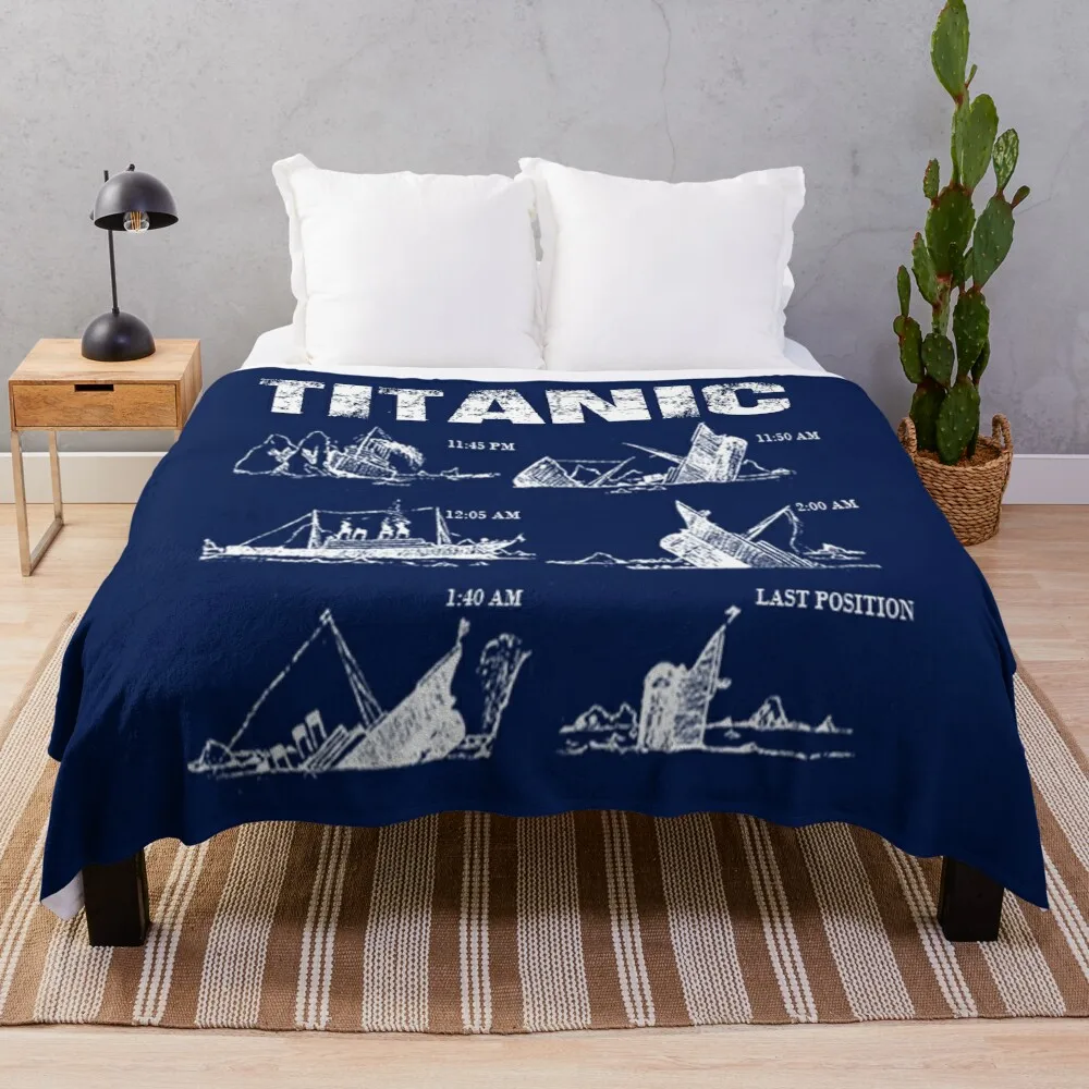 

Titanic Sinking Vintage Cruise Ship Atlantic Ocean Voyage Throw Blanket Quilt Blanket Sofas