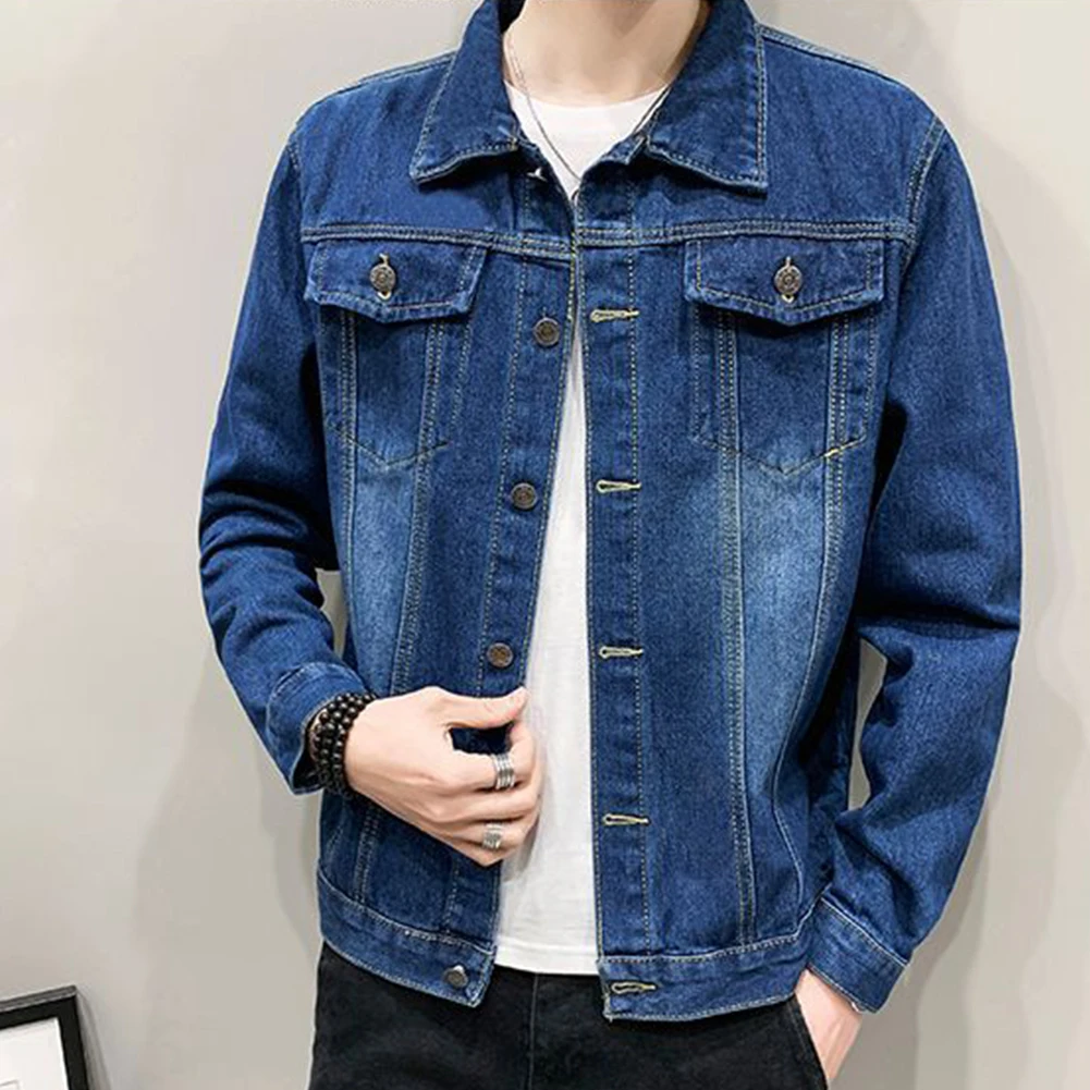 Mens Long Sleeved Lapel Button Up Jacket Vintage Classic Work Wear Western Jean Coat Top Slim Fitting Men's Cardigan Jacket
Mens Long Sleeved Lapel Button Up Jacket Vintage Classic Work Wear Western Jean Coat Top Slim Fitting Men's Cardigan Jacket