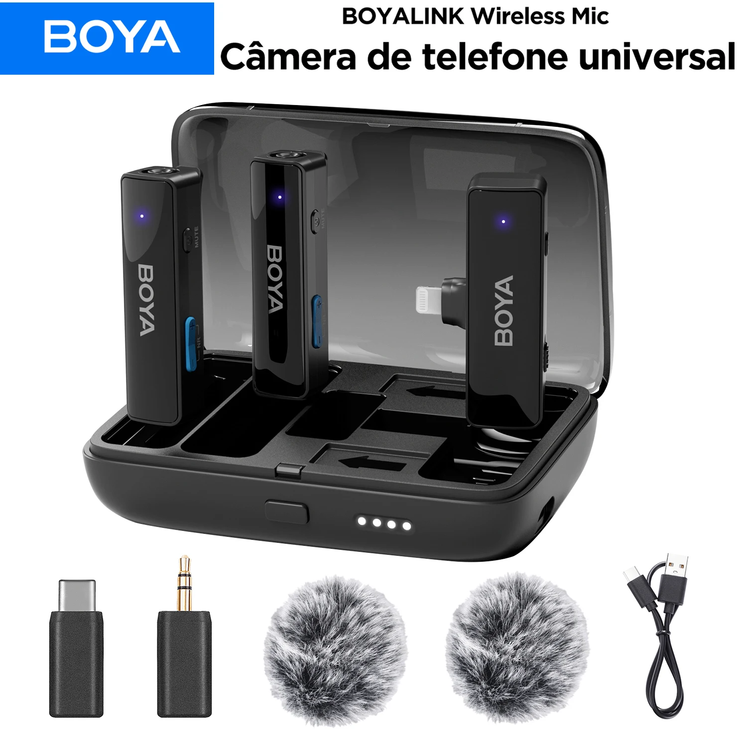 

BOYA BOYALINK Wireless Lavalier Lapel Microphone for Android iPhone DSLR Camera Youtube Live Streaming Audio Recording Interview