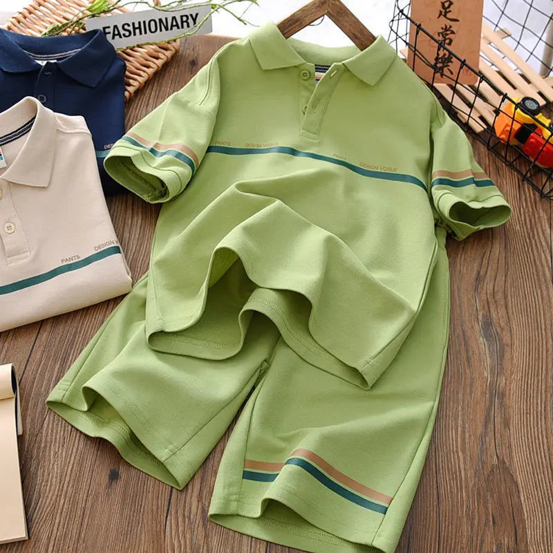 Boys Summer 2023 New Leisure Sports Suits 4-13 Years Youth Teenage Boys Polo Shirts+Pants Two piece Sets Children Clothes
Boys Summer 2023 New Leisure Sports Suits 4-13 Years Youth Teenage Boys Polo Shirts+Pants Two piece Sets Children Clothes