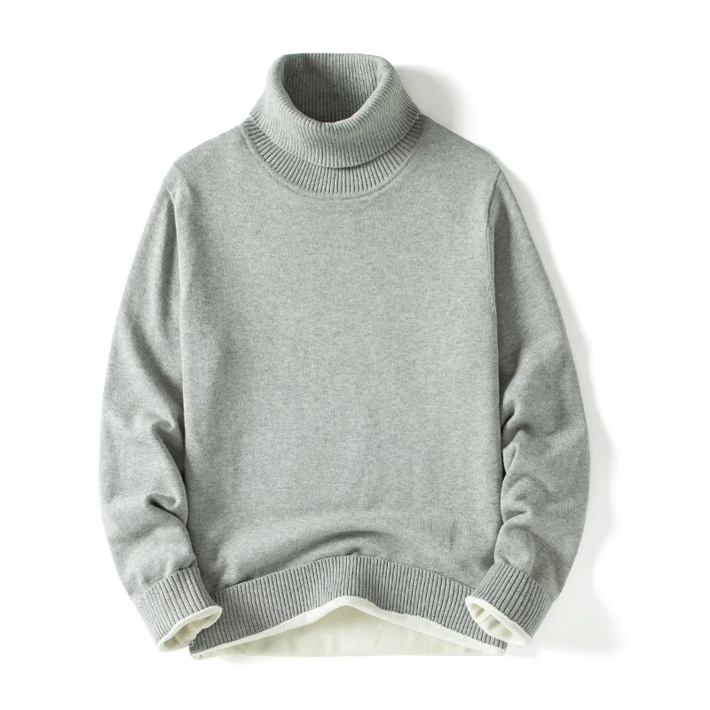 2023 Autumn Winter Plush Men's Sweater Trendy Brand High Neck Knitted Bottom Shirt Solid Color Warm Pullover 4XL Black Gray Red
2023 Autumn Winter Plush Men's Sweater Trendy Brand High Neck Knitted Bottom Shirt Solid Color Warm Pullover 4XL Black Gray Red