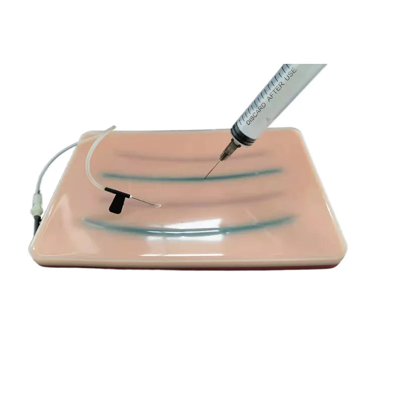 Venipuncture IV Injection Training Pad Silicone Human Skin Suture Model Injection Practice 4 Veins Imbedded 3 Skin Layers
Venipuncture IV Injection Training Pad Silicone Human Skin Suture Model Injection Practice 4 Veins Imbedded 3 Skin Layers