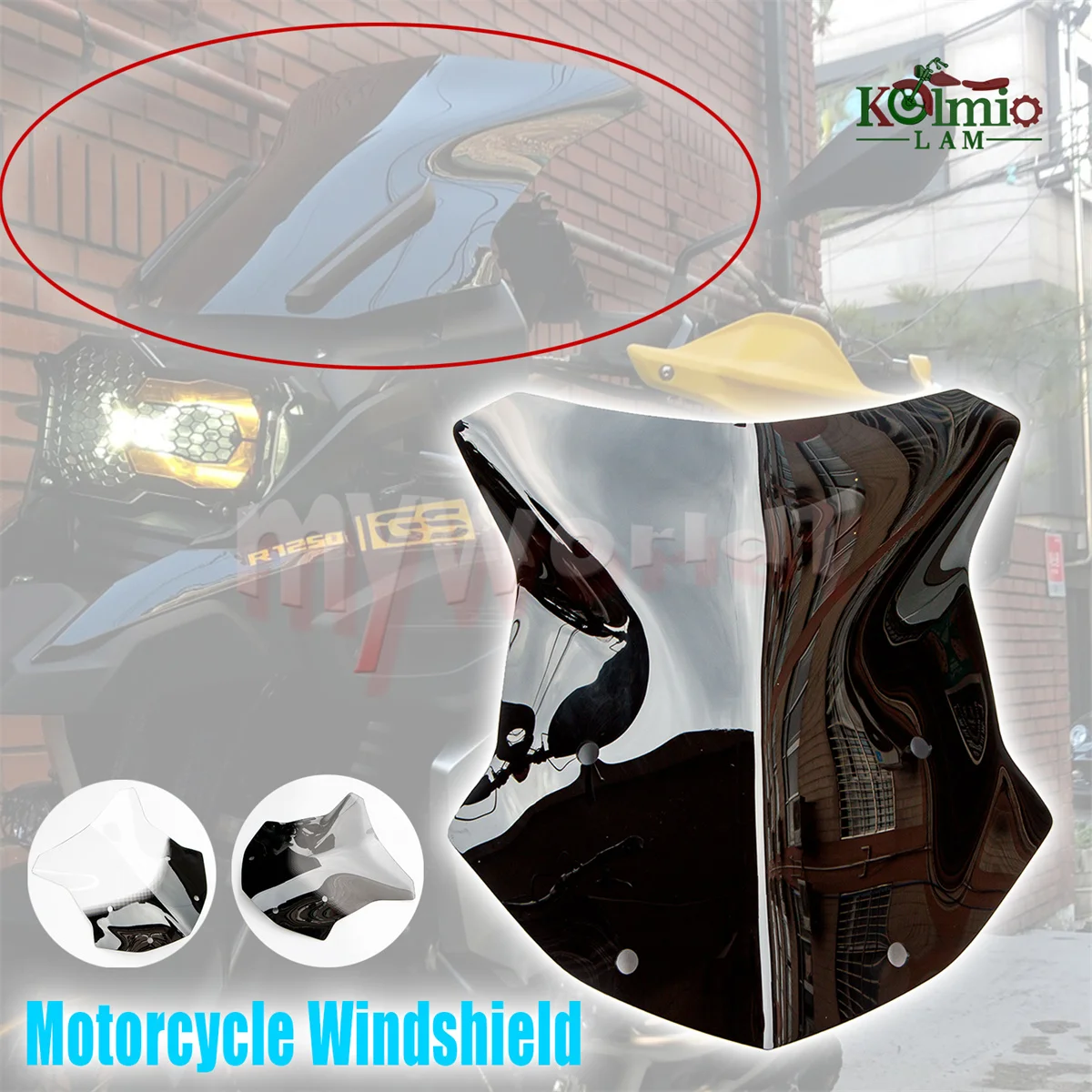 

Fit For R1200GS ADV LC 2013 - 2018 R1250GS 2018 - 2022 Motorcycle Windshield Windscreen Wind Shield GSA R1200 R1250 GS Adventure