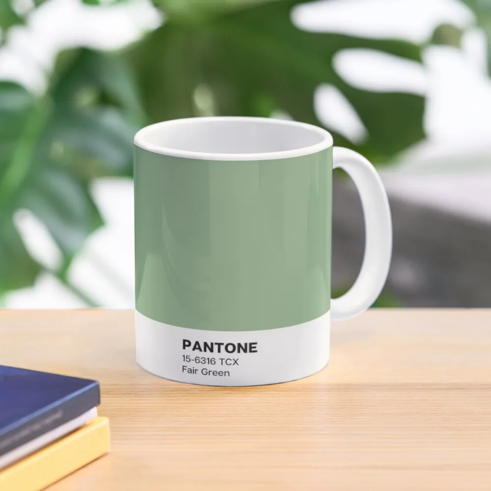 

Pantone Fair Green Coffee Mug Porcelain Cups Free Shipping Pottery Cups Mug