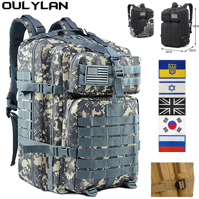 

Тактический камуфляжный рюкзак Oulylan, камуфляжный Черный Армейский Зеленый Рюкзак, уличная Сумка для кемпинга, рыбалки, пешего туризма, охоты, рюкзаки