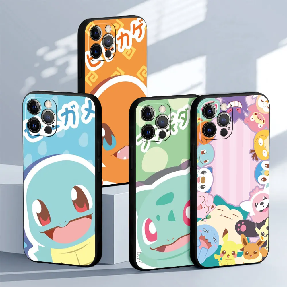 

Soft Case For Apple iPhone 14 Plus 13 Pro Max 11 12 Mini XR 7 8 Luxury Back Phone Cover TPU Silicone Funda Cute Pokemon EEvee