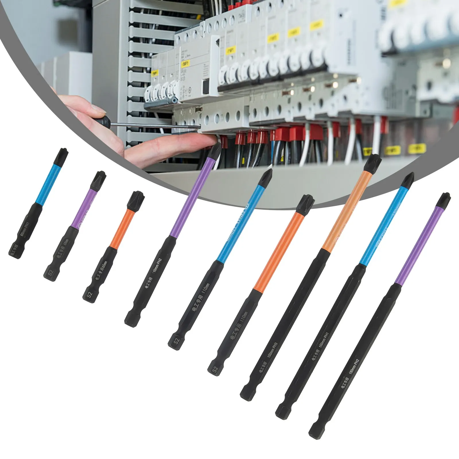 Slotted Cross Screwdriver 65-150mm 9X Alloy Steel Bit HRC63 Hardness Rust Proof For Electrician FPH1 FPH2 FPH3
Slotted Cross Screwdriver 65-150mm 9X Alloy Steel Bit HRC63 Hardness Rust Proof For Electrician FPH1 FPH2 FPH3