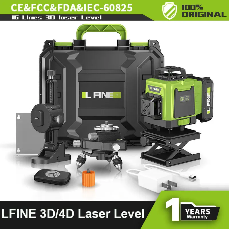 Лазерный уровень LFINE 3D/4D с дистанционным управлением, сверхмощный зеленый самонивелирующийся нивелир с 12/16 горизонтальными и вертикальными линиями и пересечением
Лазерный уровень LFINE 3D/4D с дистанционным управлением, сверхмощный зеленый самонивелирующийся нивелир с 12/16 горизонтальными и вертикальными линиями и пересечением