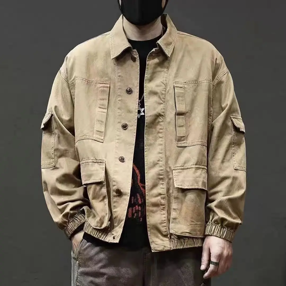 Male Jean Coats Outwear Cargo Khaki Autumn Men's Denim Jacket Big Size Menswear Cheap Price Stylish Clothing One Piece Vintage L
Male Jean Coats Outwear Cargo Khaki Autumn Men's Denim Jacket Big Size Menswear Cheap Price Stylish Clothing One Piece Vintage L