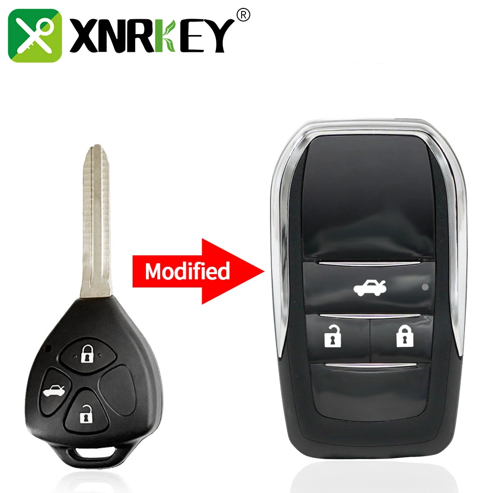 

Модифицированный кнопочный брелок XNRKEY 2/3/4 для Toyota Reiz Camry Rav4 Yaris Corolla 4runner Avlo 2017 2019, откидной пульт дистанционного управления для автомобильного ключа