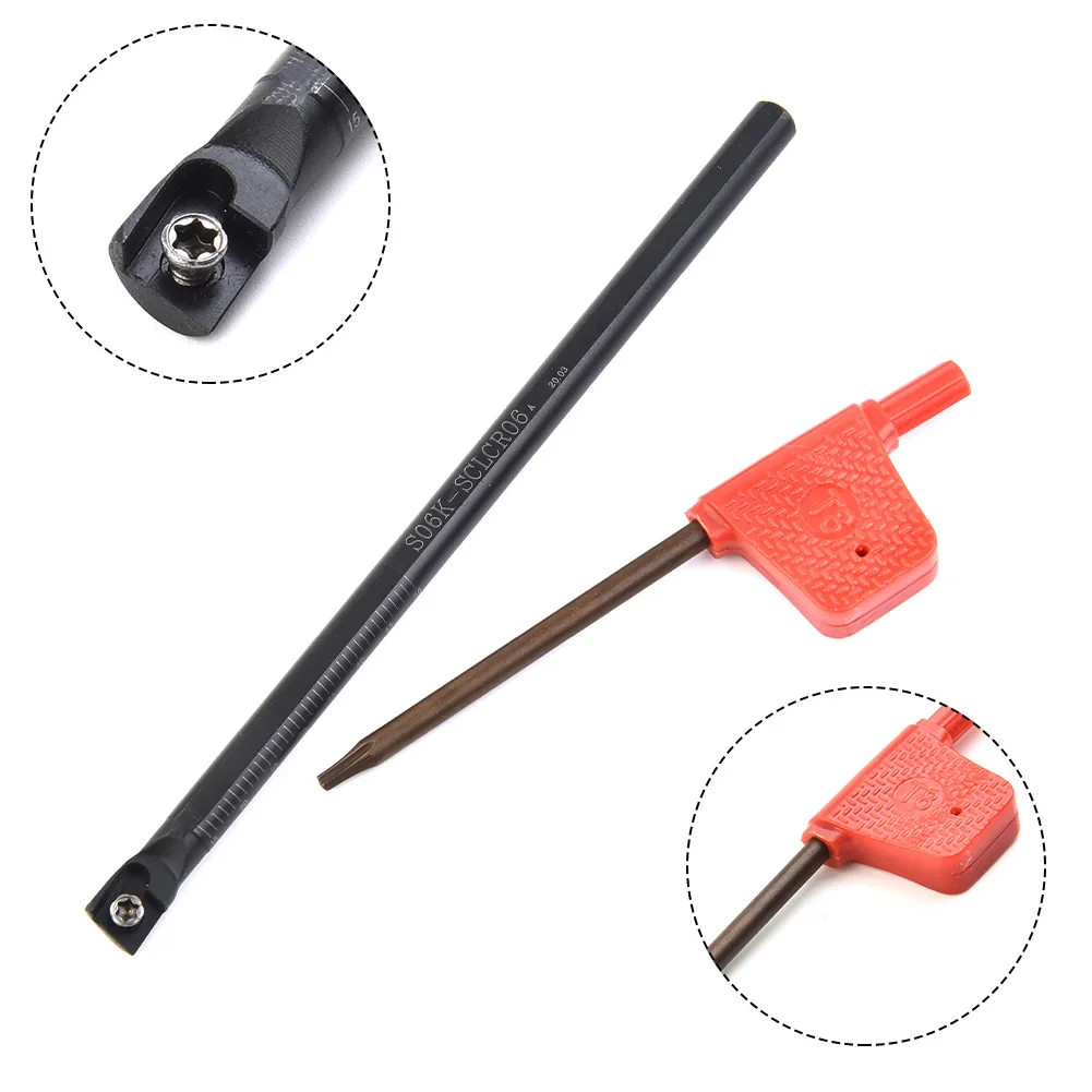 6/7/8/10mm SCLCR06 Turning Tool Lathe Boring Bar 10x CCMT060204-HM Insert Golden High Hardness Power Tool Accessory
6/7/8/10mm SCLCR06 Turning Tool Lathe Boring Bar 10x CCMT060204-HM Insert Golden High Hardness Power Tool Accessory