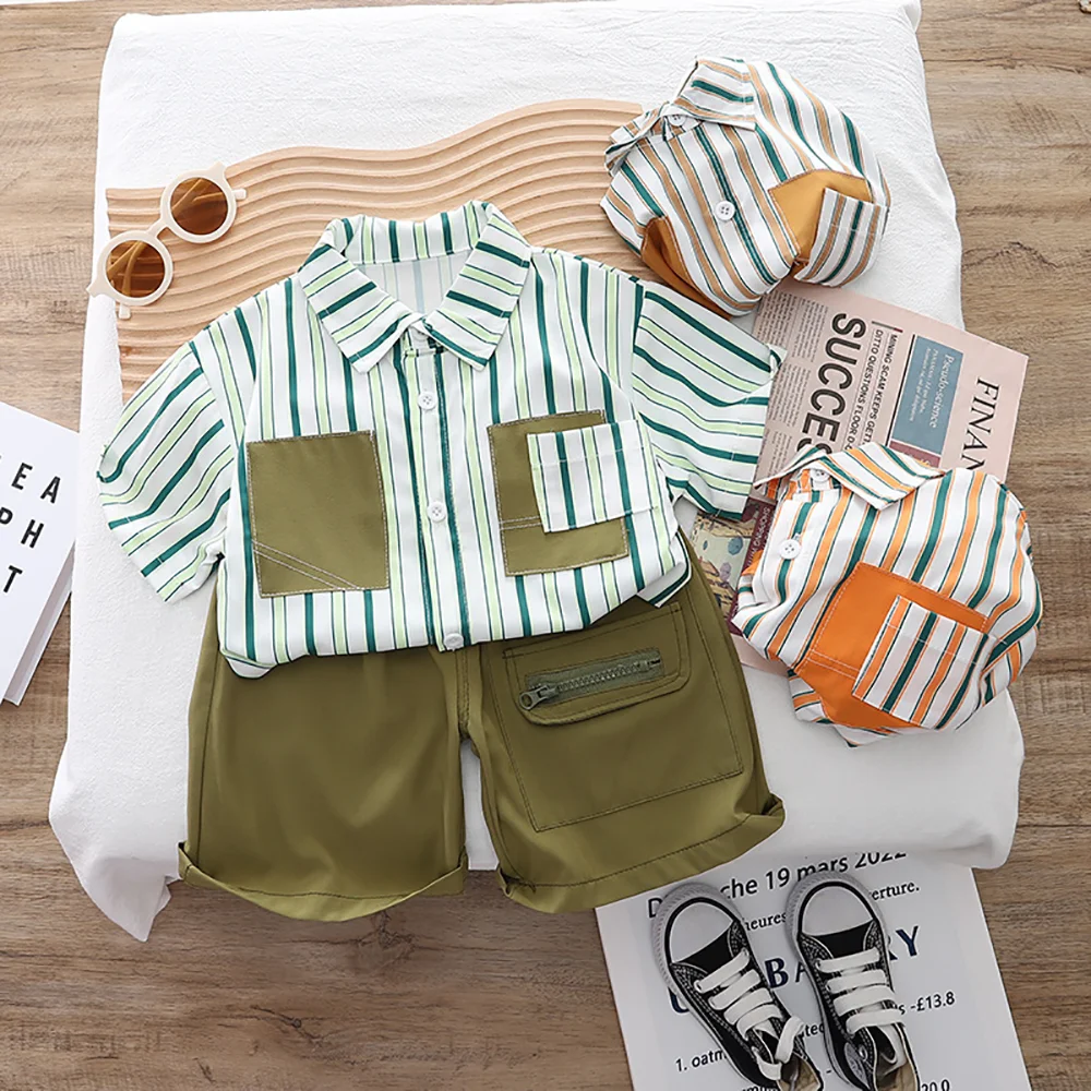 2024 Fashion Baby Boy Clothes Striped T-Shirt+Shorts 2pcs Kids Clothes Sets Toddler Boy Suit Children Clothing For 1-5 Year Old
2024 Fashion Baby Boy Clothes Striped T-Shirt+Shorts 2pcs Kids Clothes Sets Toddler Boy Suit Children Clothing For 1-5 Year Old